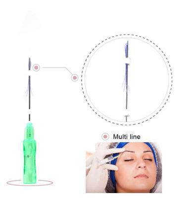 29g 30g 25mm صب PDO الموضوع شد الوجه بخيوط الكولاجين
