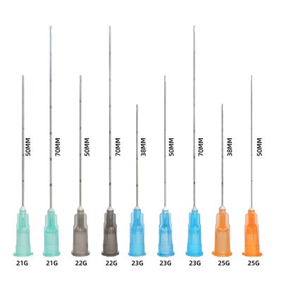 CE Beauty Blunt Cannula Needle 25g * 50mm 18g * 70mm اثنان من الإبر