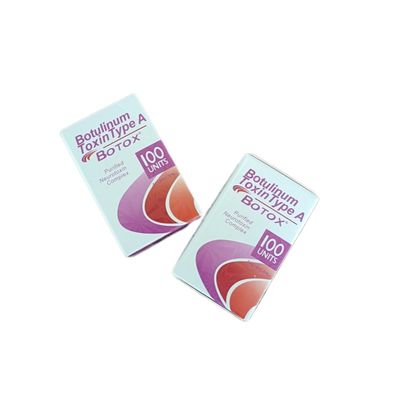 بوتوكس الحساس 100 يو / قنينة مسحوق سم بوتولينوم للحقن ضد التجاعيد مع 2-8 درجة مئوية التخزين وتصنيع التخمير