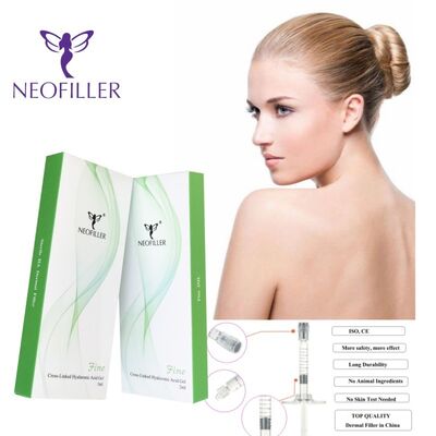Neofiller Cross-Linked 24mg-ml حمض الهيالورونيك حشو الجلد عن طريق الحقن جل 9-12 شهر تعزيز طول العمر
