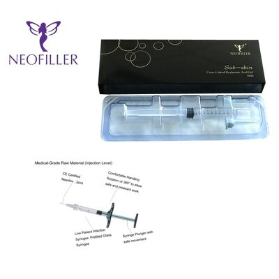 24mg-ml حمض الهيالورونيك المركز حشو الجلد حقن تحت الجلد حقن هلام تحسين حجم الجلد الملمس