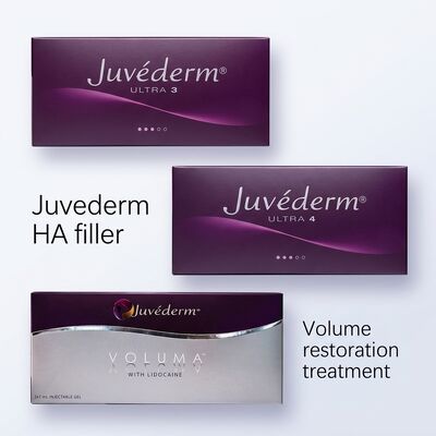 تركيبة جل Juvederm Dermal الحشو 2 مرات 1 مل من عمق الحقن تحت الجلد مناسب لتطبيقات التجميل الطبية