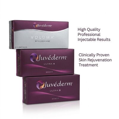 حقن الوجه Juvederm Dermal Filler طول العمر 9-12 شهرا Ultra3 Ultra4 حجم مثالي لتحسين محيط الوجه