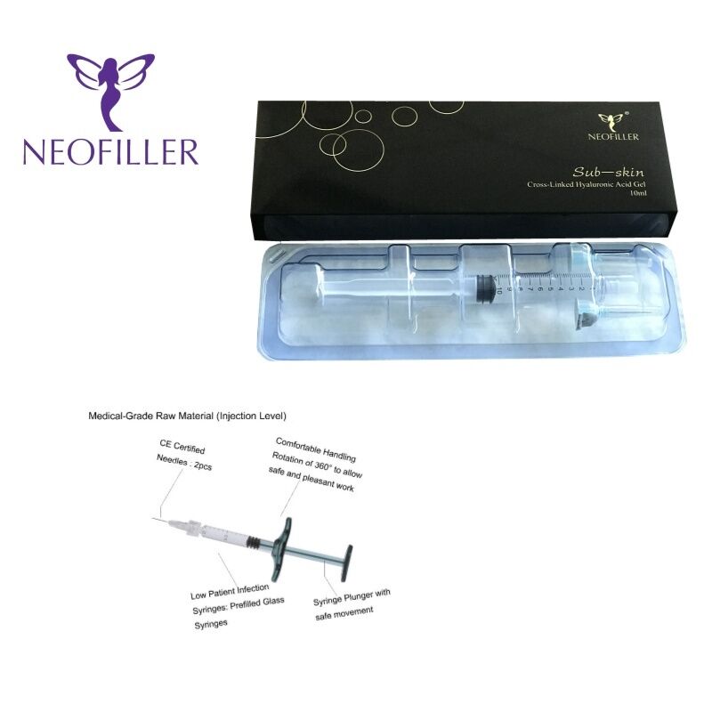 24mg-ml حمض الهيالورونيك المركز حشو الجلد حقن تحت الجلد حقن هلام تحسين حجم الجلد الملمس