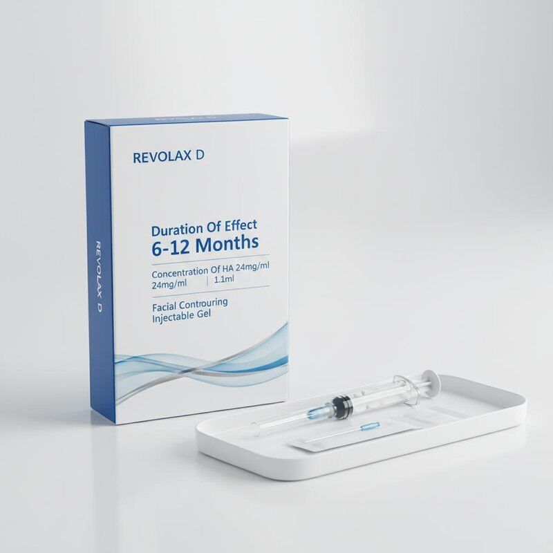 مدة التأثير 6-12 شهراً ريفولاكس حشو جلدي تركيز هـ 24mgml حجم 11ml هـ جـل حقن لتحديد شكل الوجه