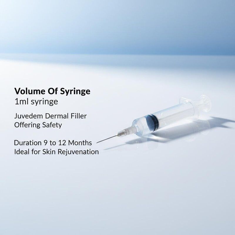 حجم الحقنة 1 مل حقنة Juvederm حشو جلدي يقدم السلامة مدة 9 إلى 12 شهرا مثالية لتجديد الجلد